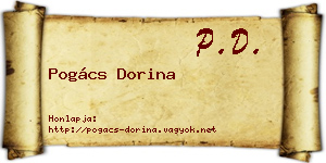 Pogács Dorina névjegykártya